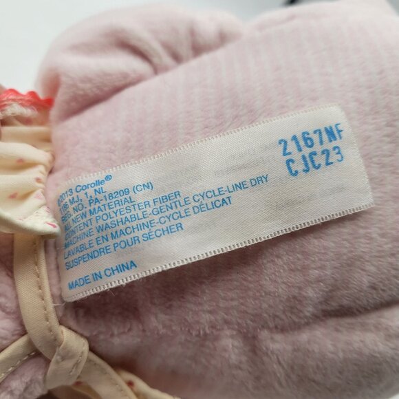 Corelle Babipouce Stuffed Baby Doll 9" Plush Cloth Body My First Doll Pink 2013 - Picture 9 of 9